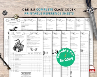 DnD 5e Class Codex: 2024 Edition - Complete Class Guide (PDF Download)