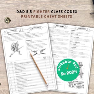 Fighter Class 5e Cheat Sheet: D&D Character Creation Guide (PDF Download)