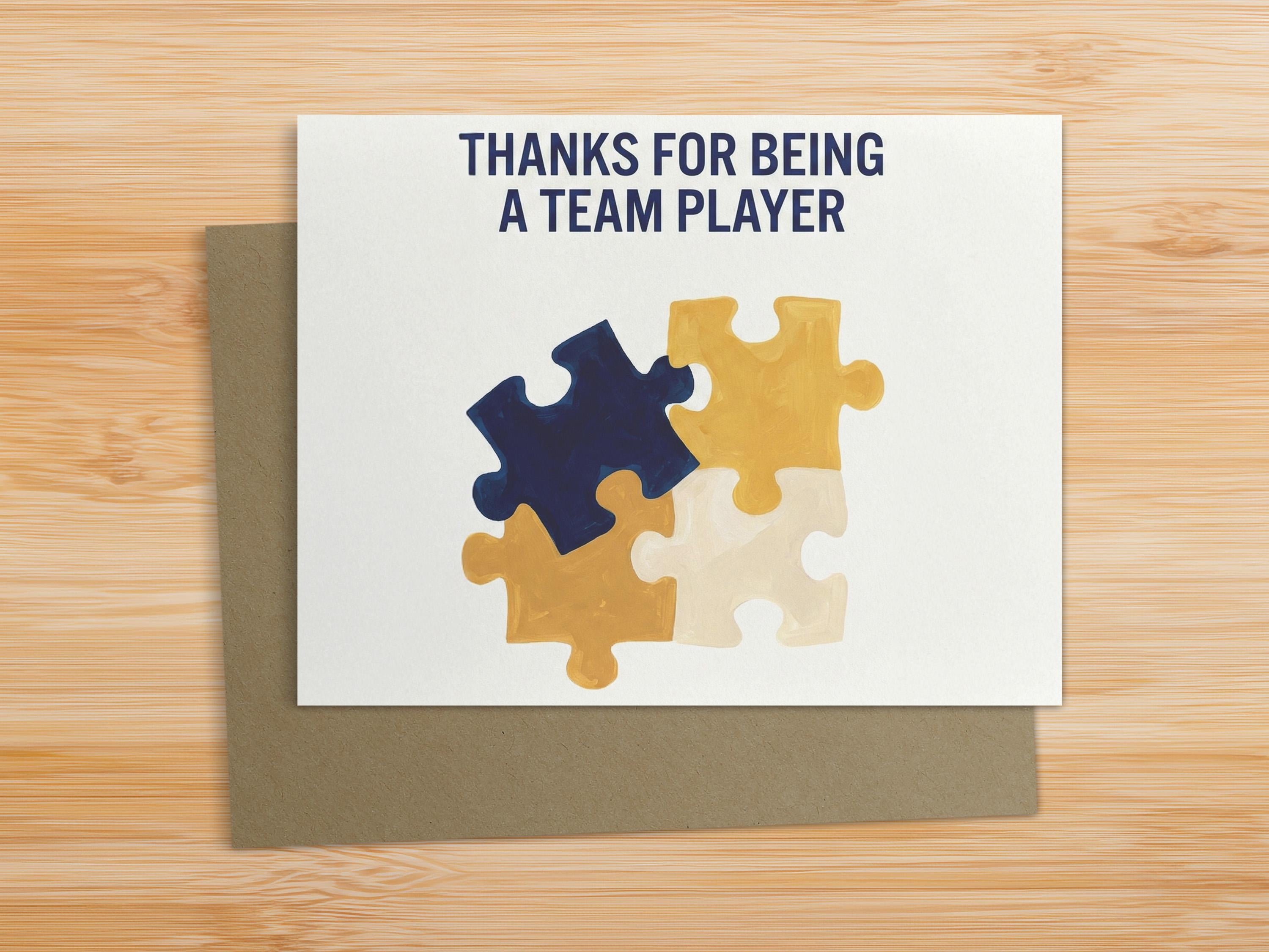 Team Player Thank You Card, Coworker Appreciation - Etsy