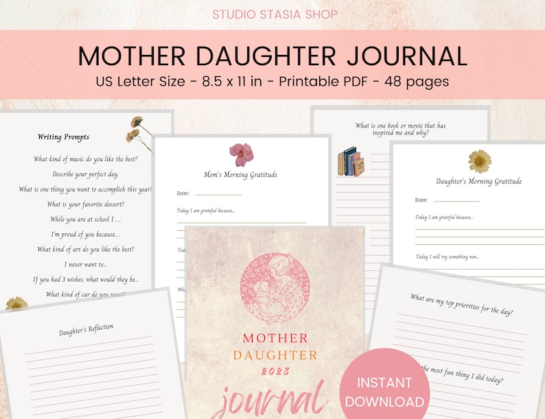Mother and Daughter Journal, Parent-child Activity, Family Bonding ...