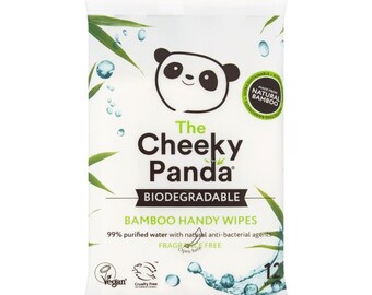The Cheeky Panda Biodegradable Handy wipes 12 Wipes, Single Pack, Unscented