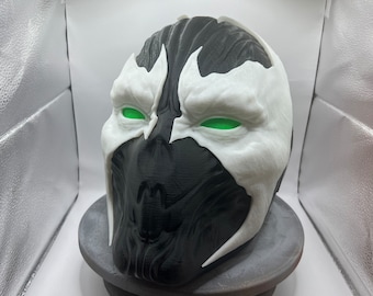 Casco de Spawn con estampado crudo, cosplay de antihéroe (circunferencia de 61 cm)