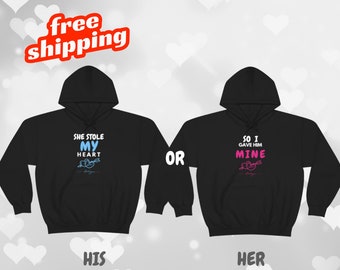 Personalized Couples Matching Hoodies | Valentines Gift