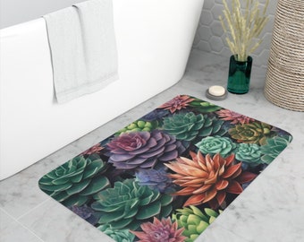 Tapis de bain en mousse à mémoire de forme succulente