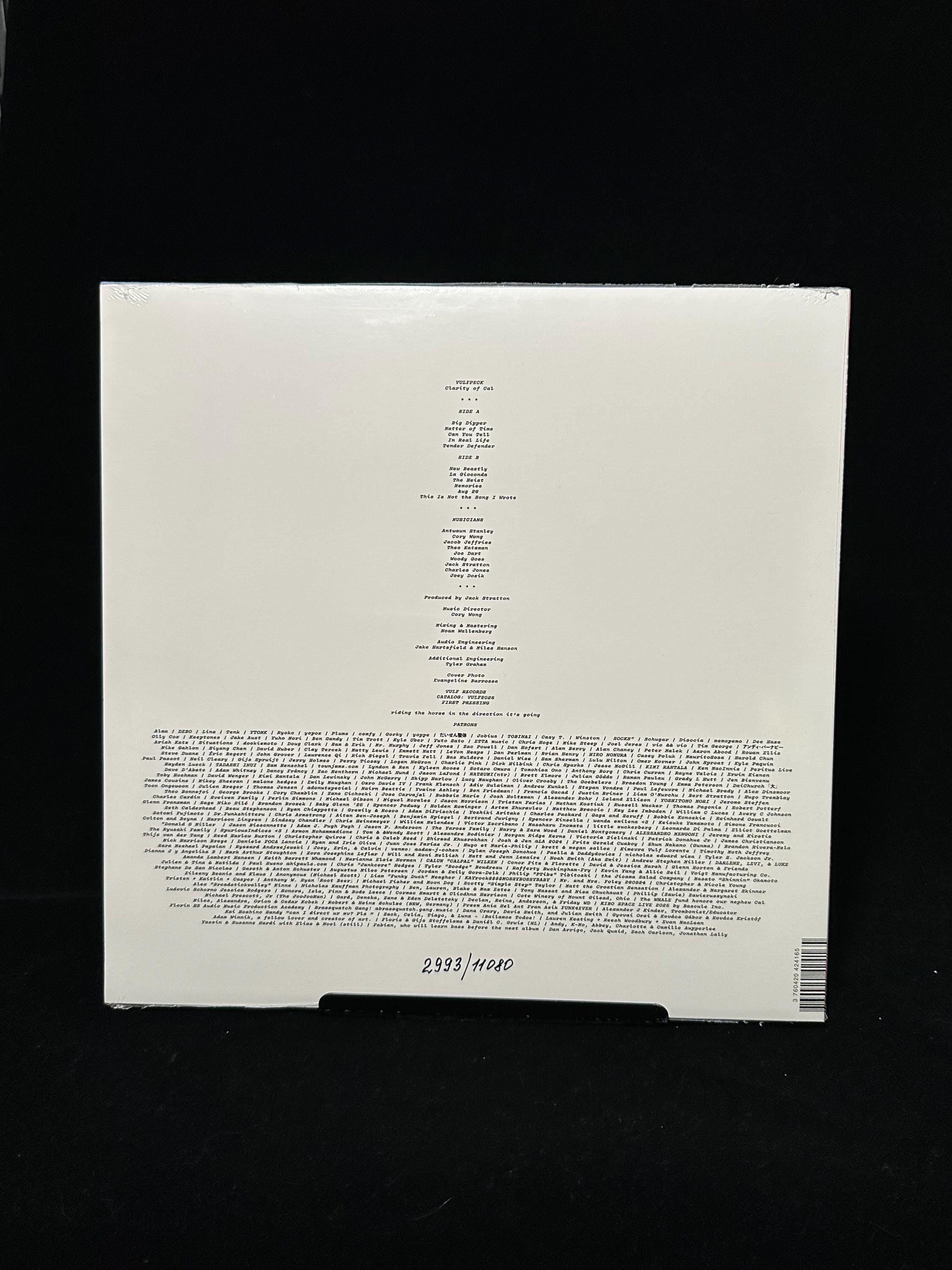 Vulfpeck Clarity of Cal ヴォルフペック Vulfpeck~Clarity Of Cal Vinyl Lp, Individually #'d / First