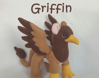 Customisable Handmade Griffin / hippogriff Plush - Posable Wings, Made to Order