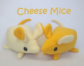 Cheese Mouse/Rat Plush! Made to Order, goofy little fella (cheesey if you will) Bean Bag Belly + Bean Bag tail = optimal dining experience