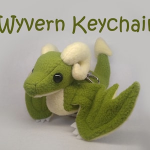 Customisable Wyvern Keychain Dragon Plush! Posable Wings, Made to Order