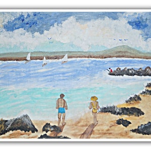 Bring the Beach Home Coastal Landscape Artwork Ocean View Wall Decor Beach House Wall Art Serene Seaside Canvas Painting