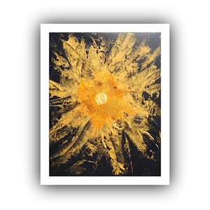 Gold Abstract Circle Art  Modern Wall Painting for Chic Home Decor