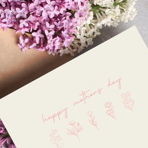 Floral Mother's Day Card | Mother's Day Card With Flowers | Happy Mother's Day Card | Digital Mother's Day Card | Printable Mothers Day Card