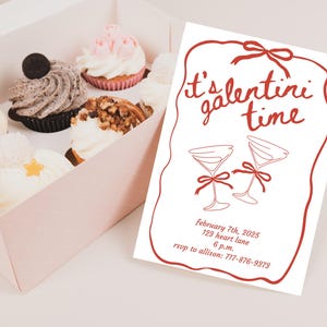Galentine&#39;s Day Invitation | Editable Galentine Template | Digital and Printable Galentines   | Galentines Day Brunch | Galentines Ecard