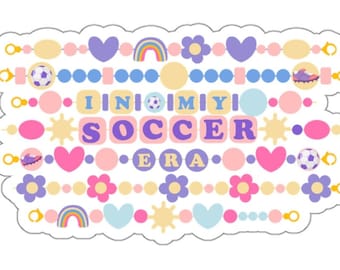 In my SPORTS era sticker, TS friendship bracelet sticker, Soccer Team gifts, swifite, water bottle sticker, Sports team gift, locker sticker