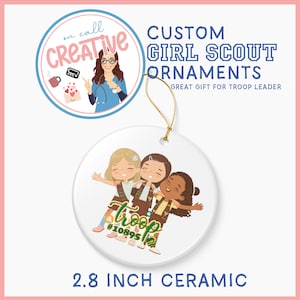 Ceramic Girl Scout Ornament: Personalized Keepsake Holiday Decoration
