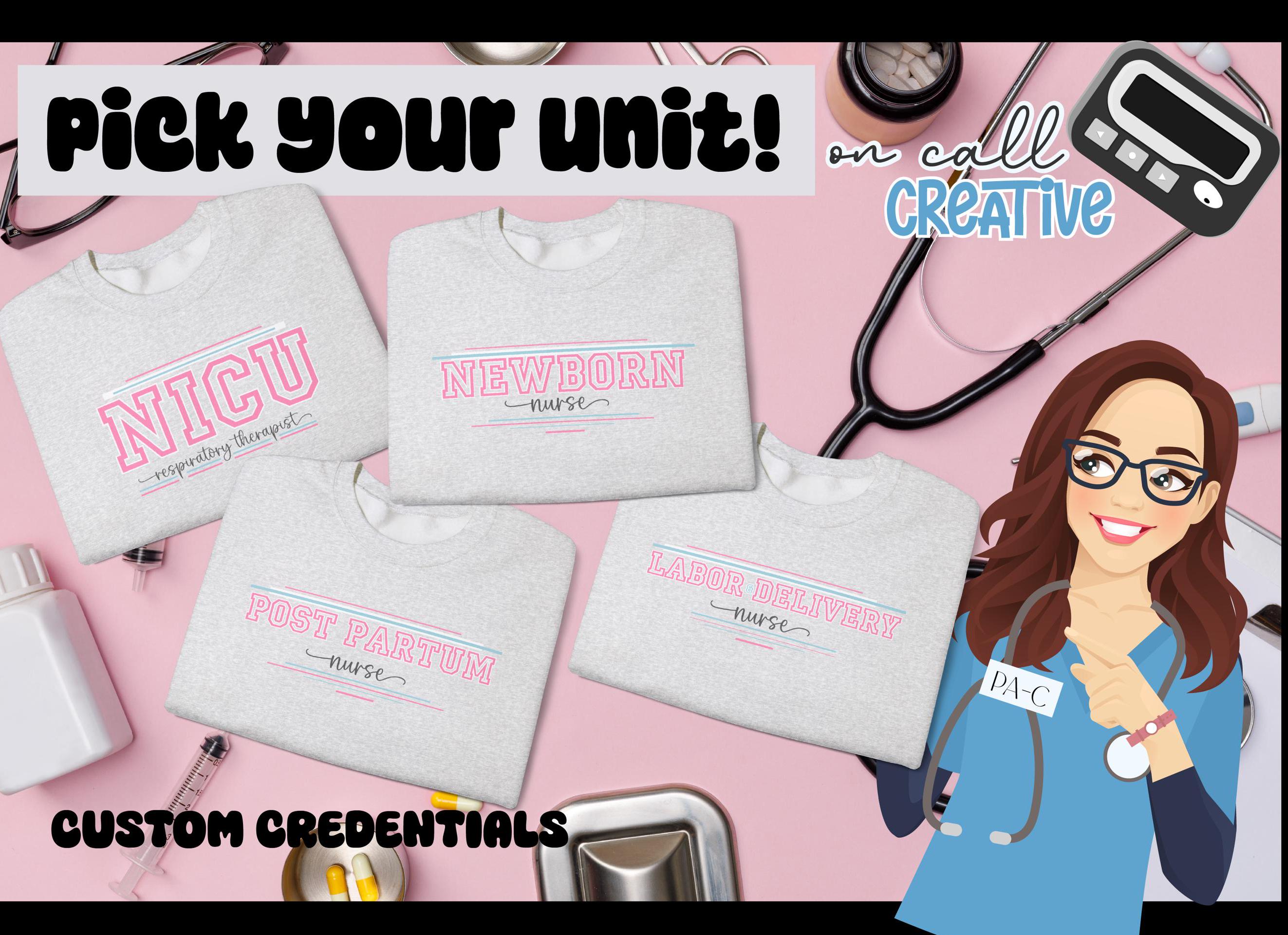 Op maat gemaakt NICU-verpleegkundige sweater: arbeid en bevalling, postpartum