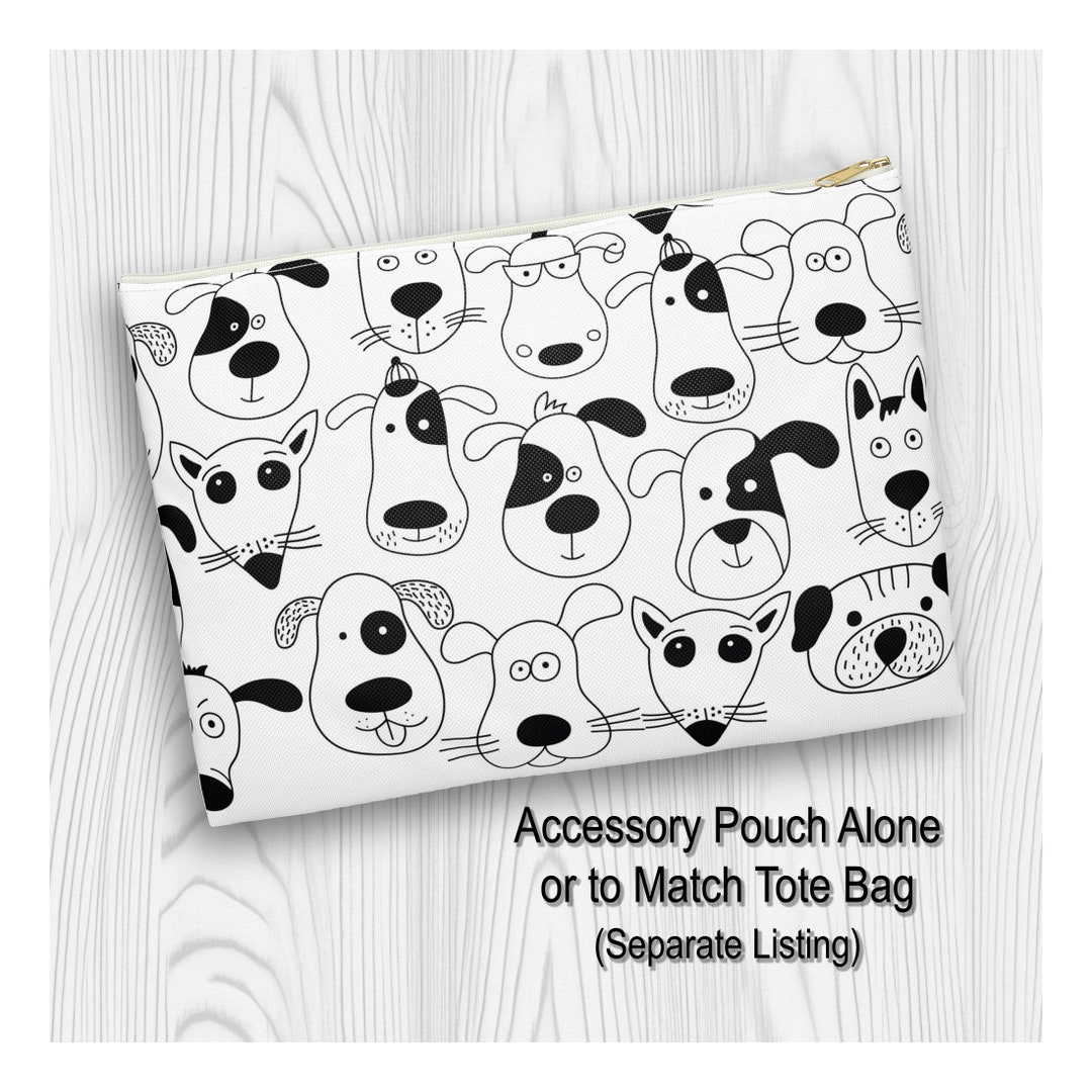 Dog Accessory Pouch Matching Bag Bag With Zipper Funny Dog Etsy