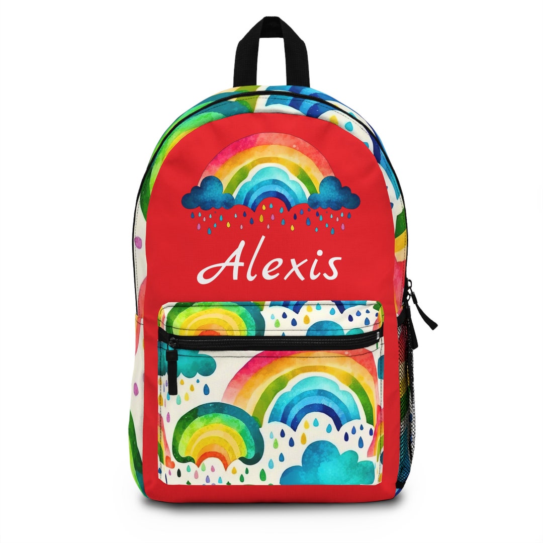 Personalized Rainbow Backpack, Custom Backpack, Personalized Backpack, Preschool Backpack, Back