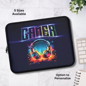 Gamer sleeve, laptop cover, laptop sleeve, tablet cover, tablet sleeve, gift for gamer, gamer gift, colorful cover, colorful sleeve, sleeve