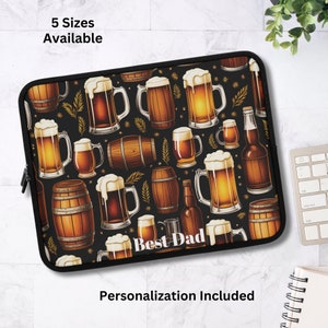 Beer Laptop or Tablet Sleeve, fun tablet sleeve, laptop sleeve, ipad sleeve, tablet sleeve, personalized sleeve, gift for dad, fun cover
