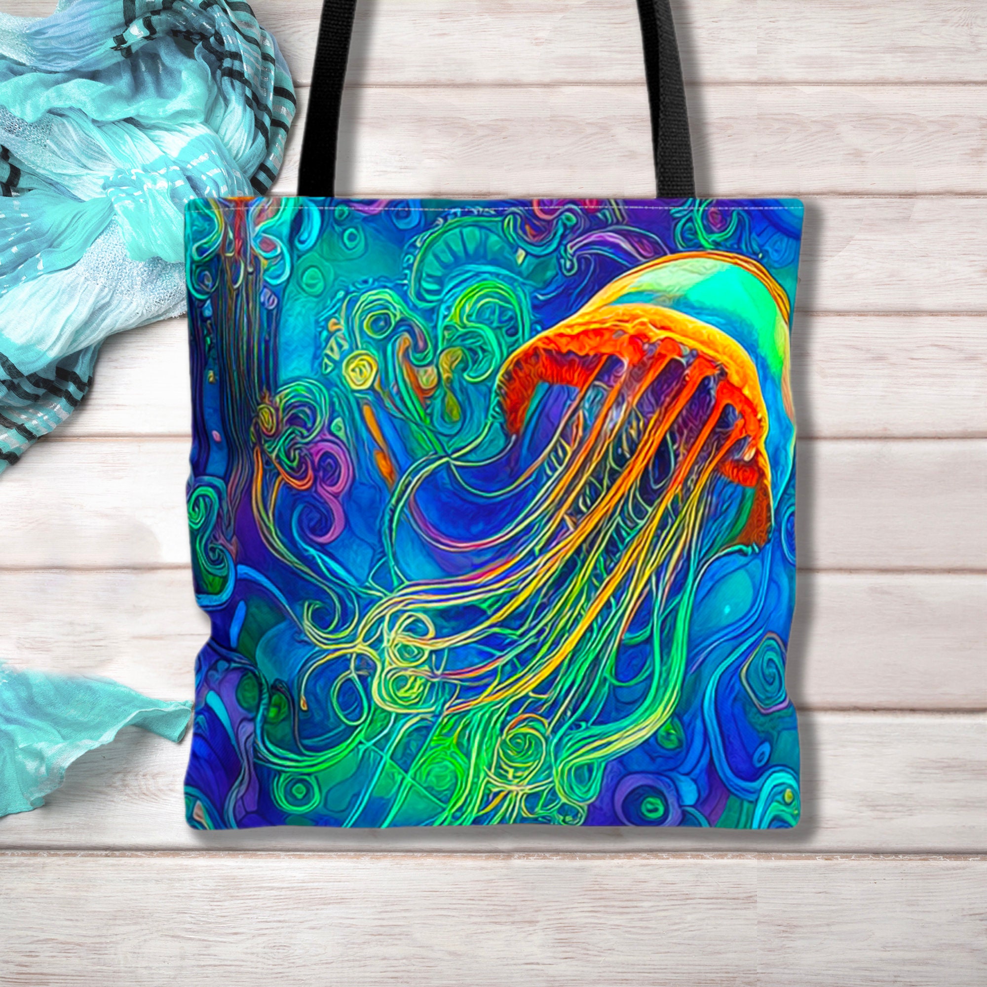 Pattern Print Jellyfish Crossbody Bags