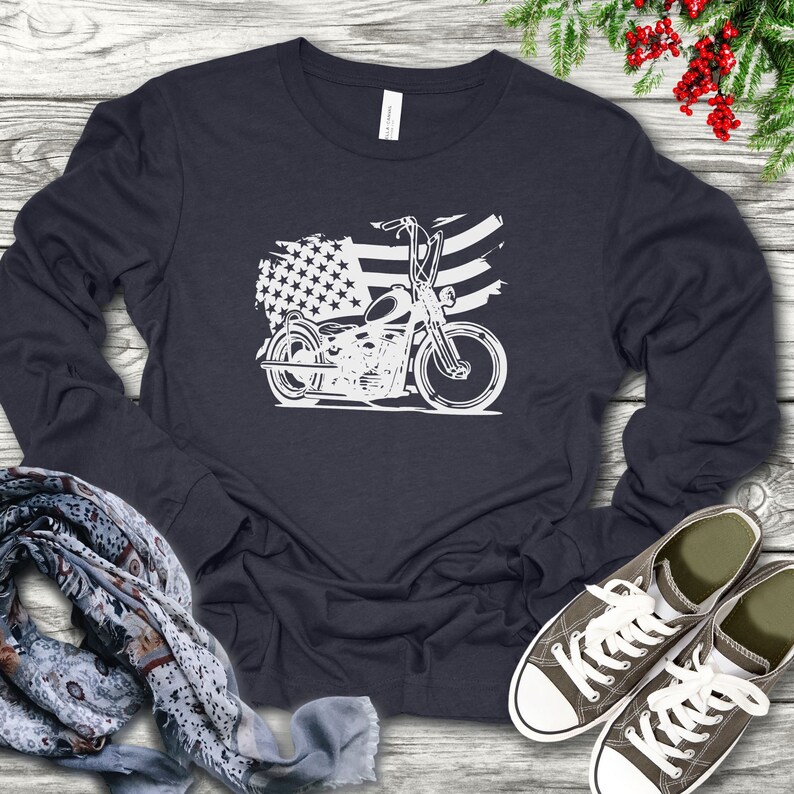 Motorcycle Long Sleeve T-shirt Motorcycle Shirt Bike Lover - Etsy