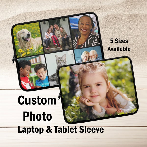 Custom Photo Laptop and Tablet Sleeve, personalized tablet sleeve, custom computer sleeve, custom photo gift, photo gift, personalized gift