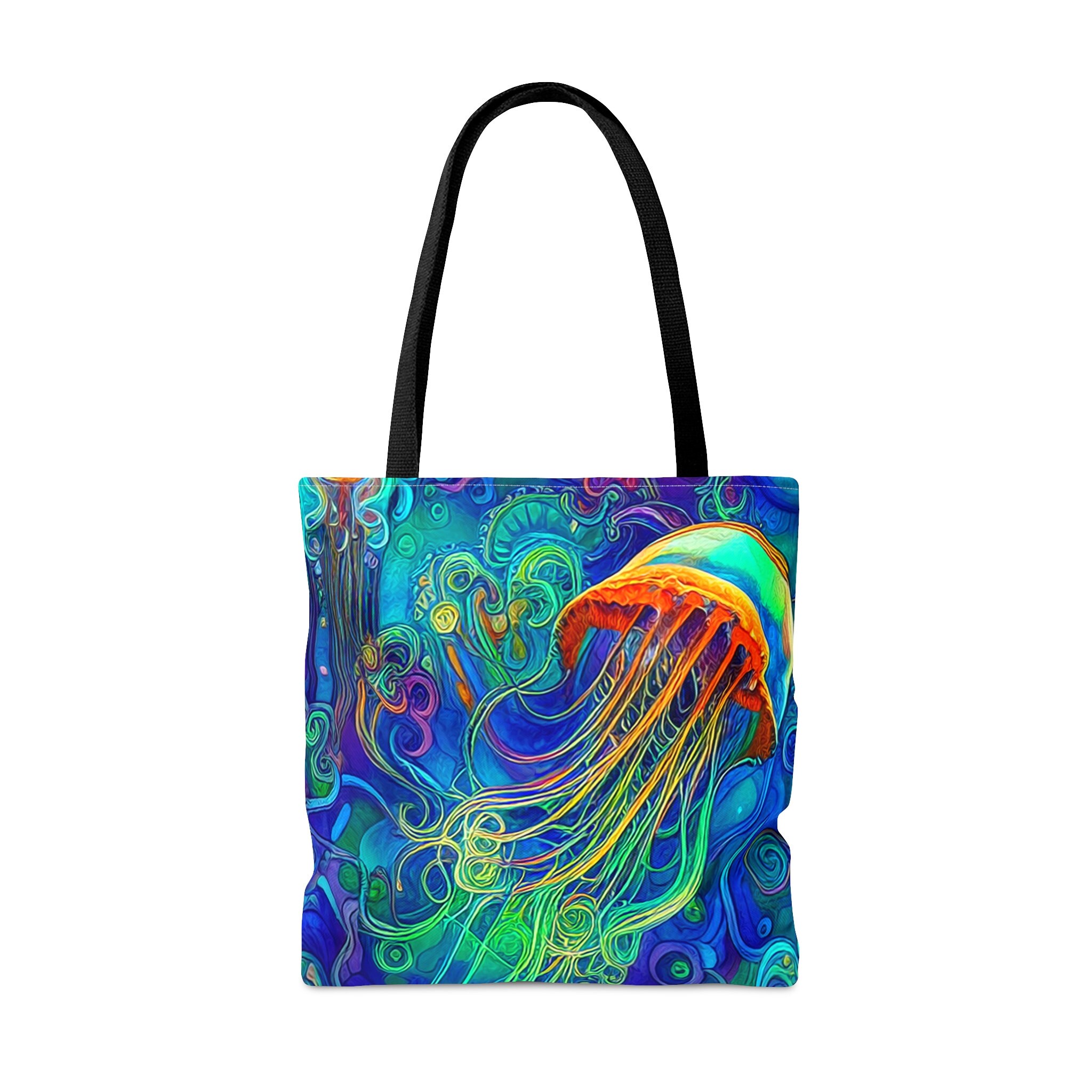 Jellyfish Tote Bag Colorful Bag Jellyfish Bag Colorful Etsy
