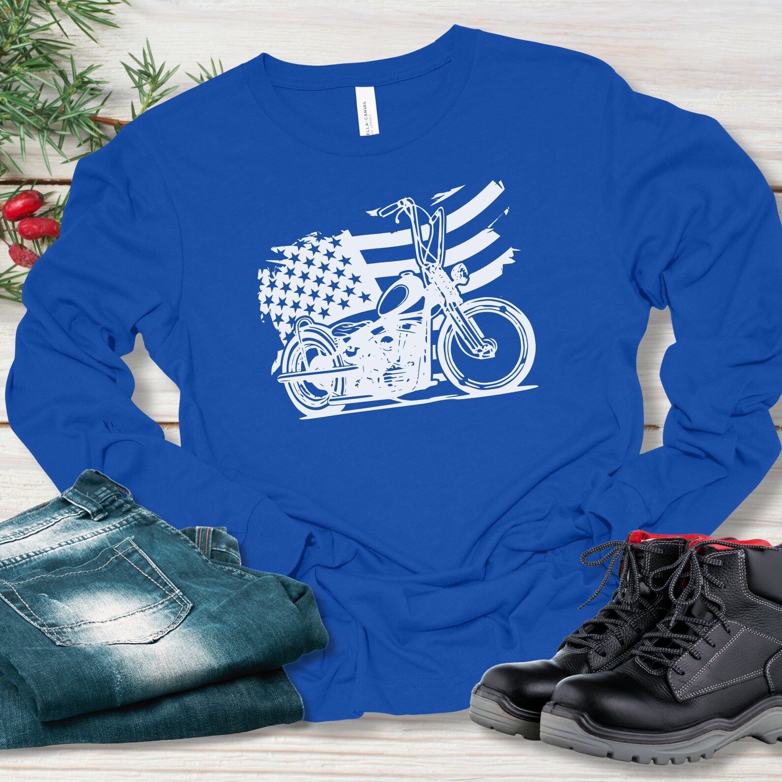 Motorcycle Long Sleeve Tshirt Motorcycle Shirt Bike Lover Etsy