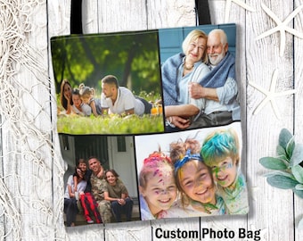 Custom Photo tote bag, colorful bag, book bag, custom photo bag, personalized tote bag, beautiful bag, photo bag, custom tote, picture tote