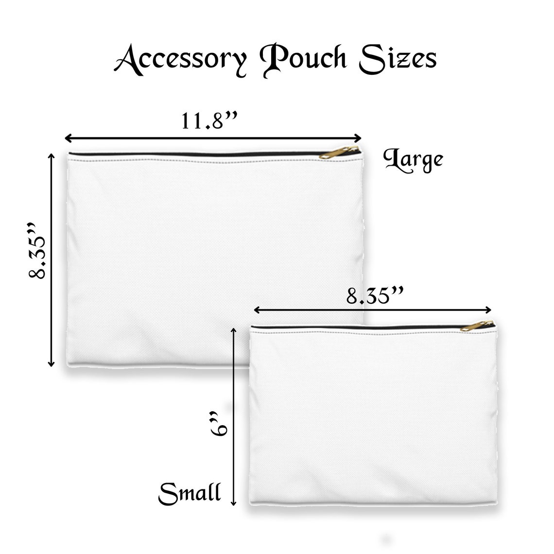 Custom Photo Accessory Pouch All Over Printed Bag Zippered Etsy