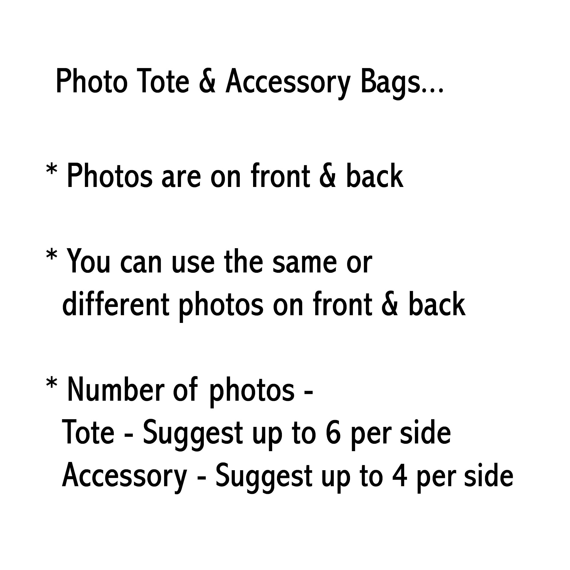 Custom Photo Accessory Pouch, All Over Printed Bag, Zippered Pouch