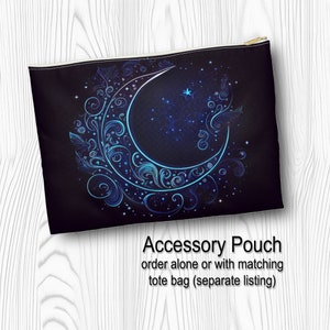 Celestial accessory pouch, all over printed pouch, fantasy bag, galaxy accessory bag, accessory bag, birthday gift, vibrant colors pouch