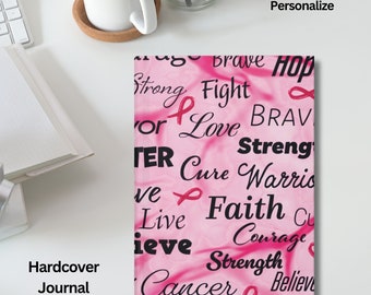 Breast cancer Journal, hardcover journal, cancer survivor gift, diary, journal, cancer journal, cancer survivor, cancer diary, cancer gift