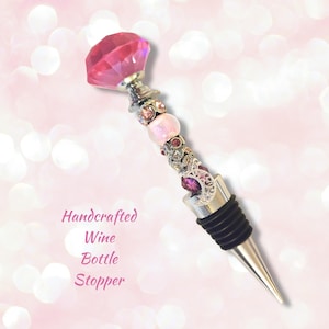 wine bottle stopper, beaded stopper, fun gift, wine accessories, gift for wine lover, bottle stopper, gift idea, wine gift, beautiful gift