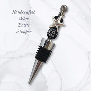 wine bottle stopper, beaded stopper, fun gift, wine accessories, gift for wine lover, bottle stopper, gift idea, wine gift, beautiful gift