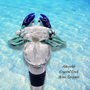 wine bottle stopper, ocean crab stopper, gift, wine accessories, gift for wine lover, wine stopper, gift idea, wine gift, beautiful gift