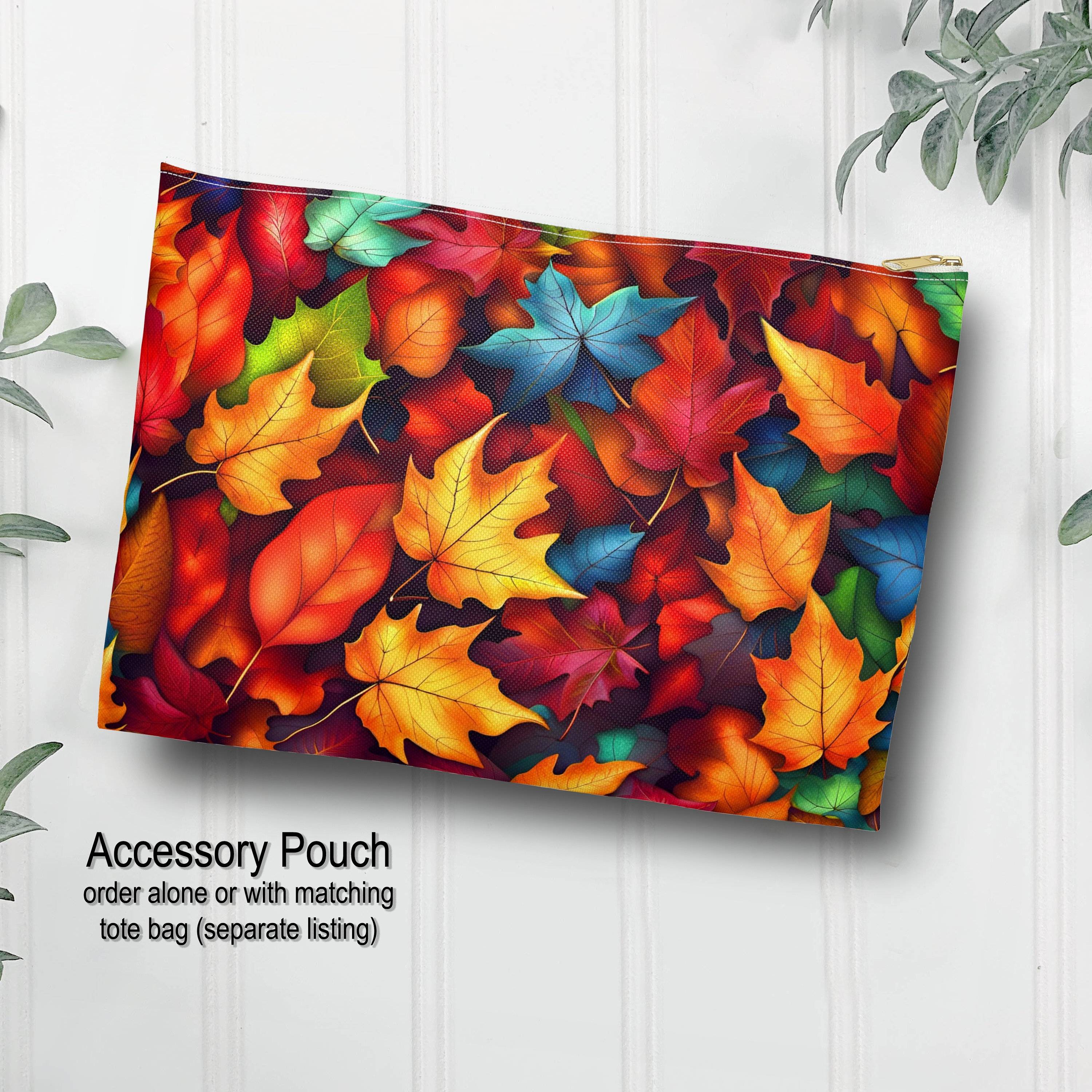 Fall Leaves Tote Bag Colorful Bag Autumn Bag Colorful Etsy