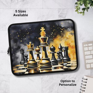Chess Laptop and Tablet Sleeve, chess tablet sleeve, stunning computer sleeve, tablet sleeve, laptop sleeve, beautiful chess laptop sleeve