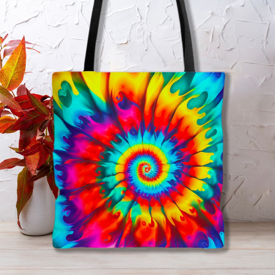 Tie Dye Tote Bag Cute Tie Dye Bag Colorful Tote Bag Beach Etsy