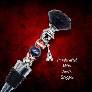 wine bottle stopper, beaded stopper, fun gift, wine accessories, gift for wine lover, bottle stopper, gift idea, wine gift, beautiful gift