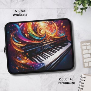 Piano keyboard tablet sleeve, stunning laptop sleeve, piano lover gift, gift for piano player, tablet sleeve, laptop sleeve, ipad sleeve