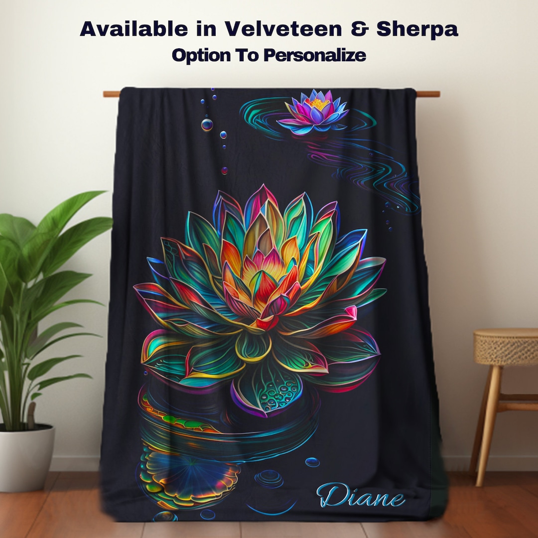 Pattern Print Lotus Blanket