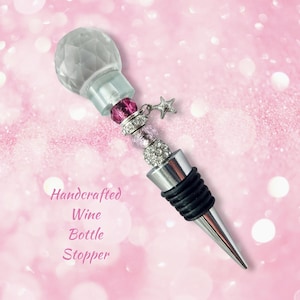 wine bottle stopper, beaded stopper, fun gift, wine accessories, gift for wine lover, bottle stopper, gift idea, wine gift, beautiful gift