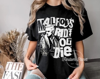 Malfoy Ride or Die Comfort Colors Tee - Dramione Fandom Gift