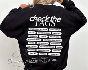 Check The Tags Crewneck, Fanfiction Fandom Sweater