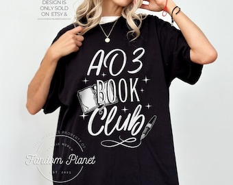 AO3 Book Club Comfort Colors Tee, Fanfiction Fandom Gift