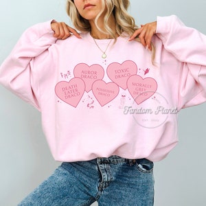 Malfoy Candy Heart Crewneck,Draco Shirt,Bookish Pullover,Manor Sweater,Fanfiction gift,Manacled,Valentines Fandom Gift,Dramione gift,booktok