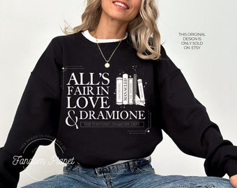 Dramione Crewneck, All Is Fair, Bookish Fanfiction Pullover