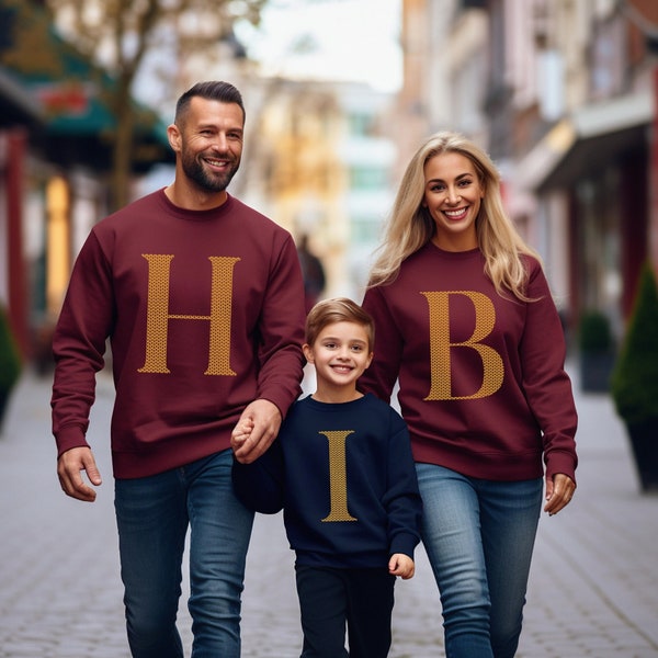 Monogrammed Family crewnecks