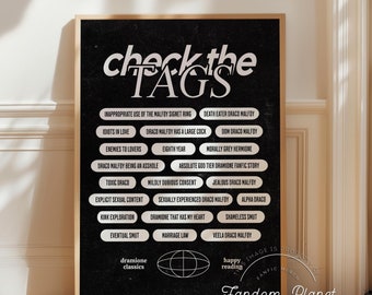 Check the Tags Dramione Fanfiction Poster, AO3 Gift